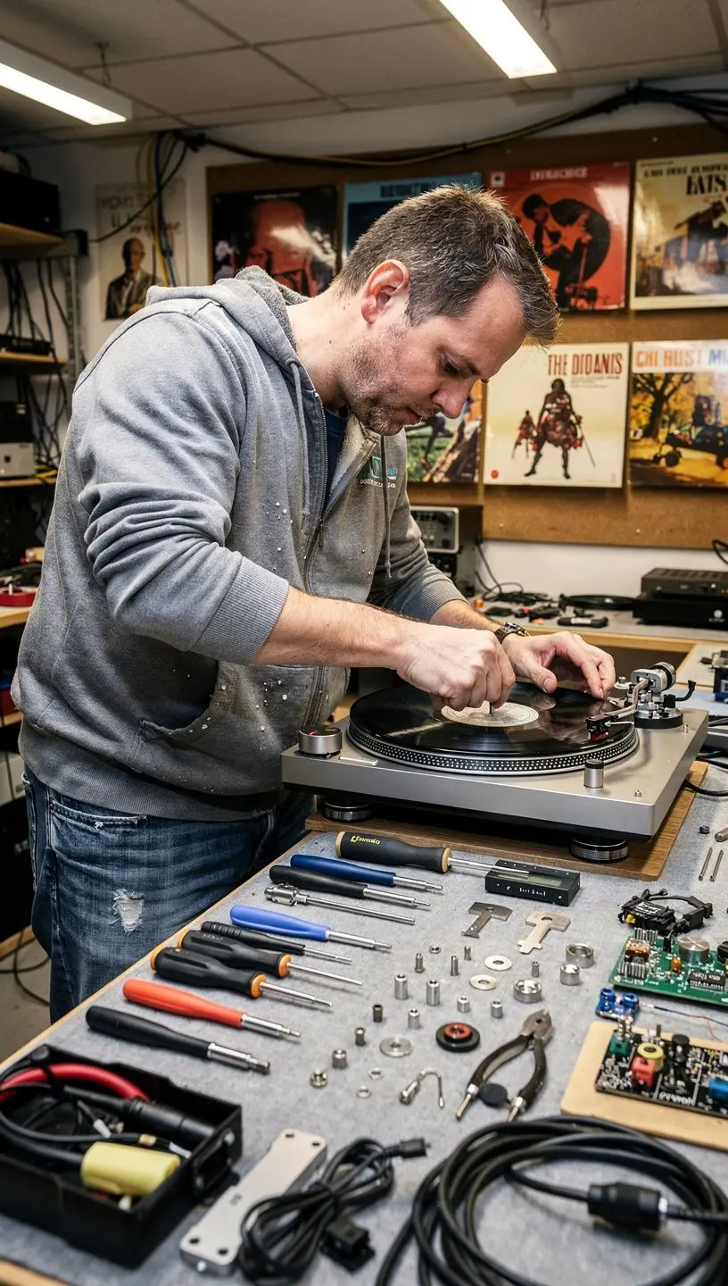 Turntable stylus repair and replacement services.
